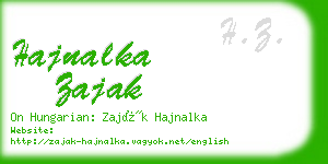 hajnalka zajak business card